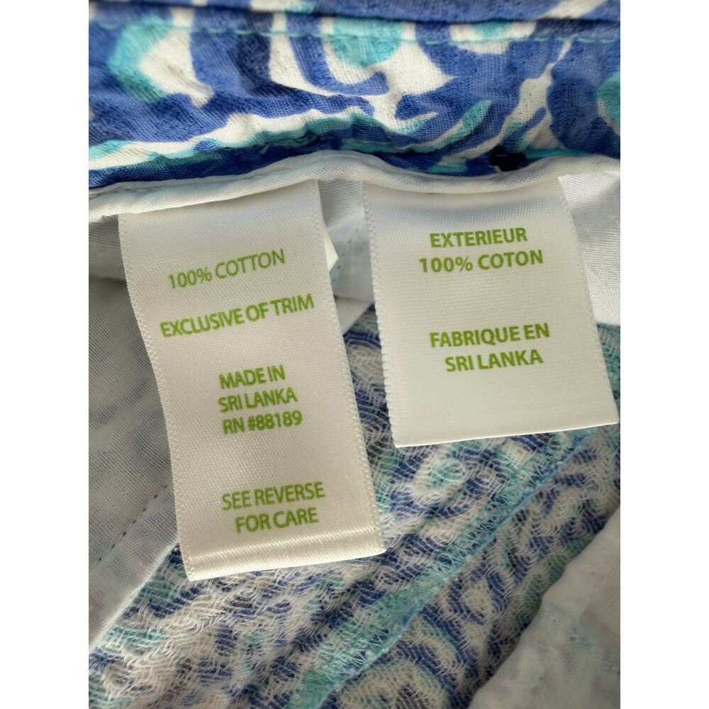 Lilly Pulitzer Adie Chino Shorts Womens 6 Chasing Tail Blue White 4" Inseam - Picture 8 of 8